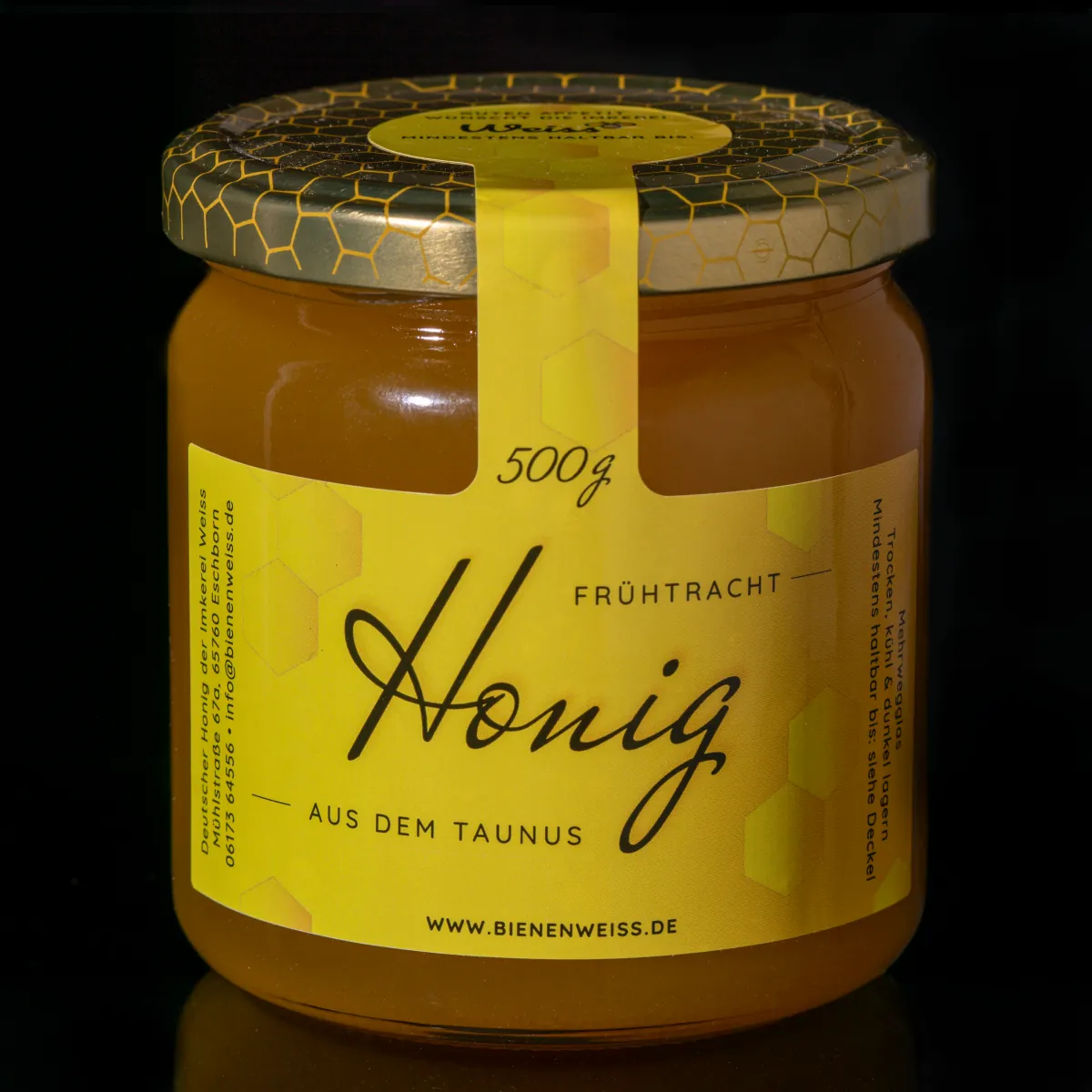 Frühtracht im 500-g-Honigglas